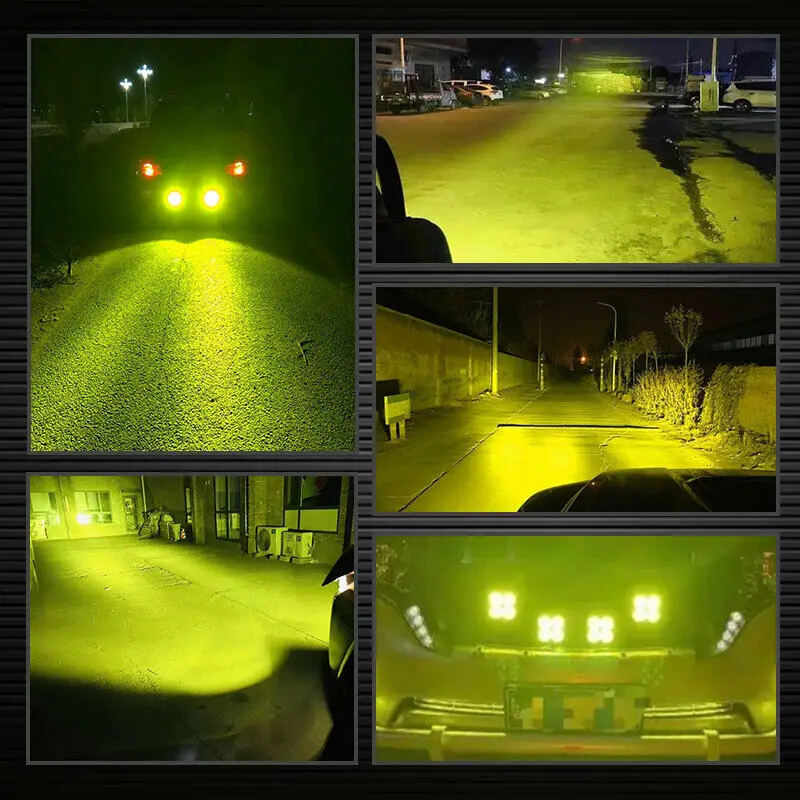 3inch 40W LED Darbo Šviesos Juosta Geltona Dėmė Ankščių Vietoje Potvynių Šviesos Darbo Vairavimo Offroad Valtis Automobilių, Traktorių, Sunkvežimių