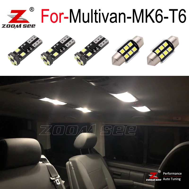 17pcs LED lemputė bagažo skyriaus + LED Vidaus reikalų svarstymą, priešrūkiniai Žibintai žemėlapis Rinkinys, skirtas VW Reikmenys Multivan MK6 T6 ( 2016 m.+)