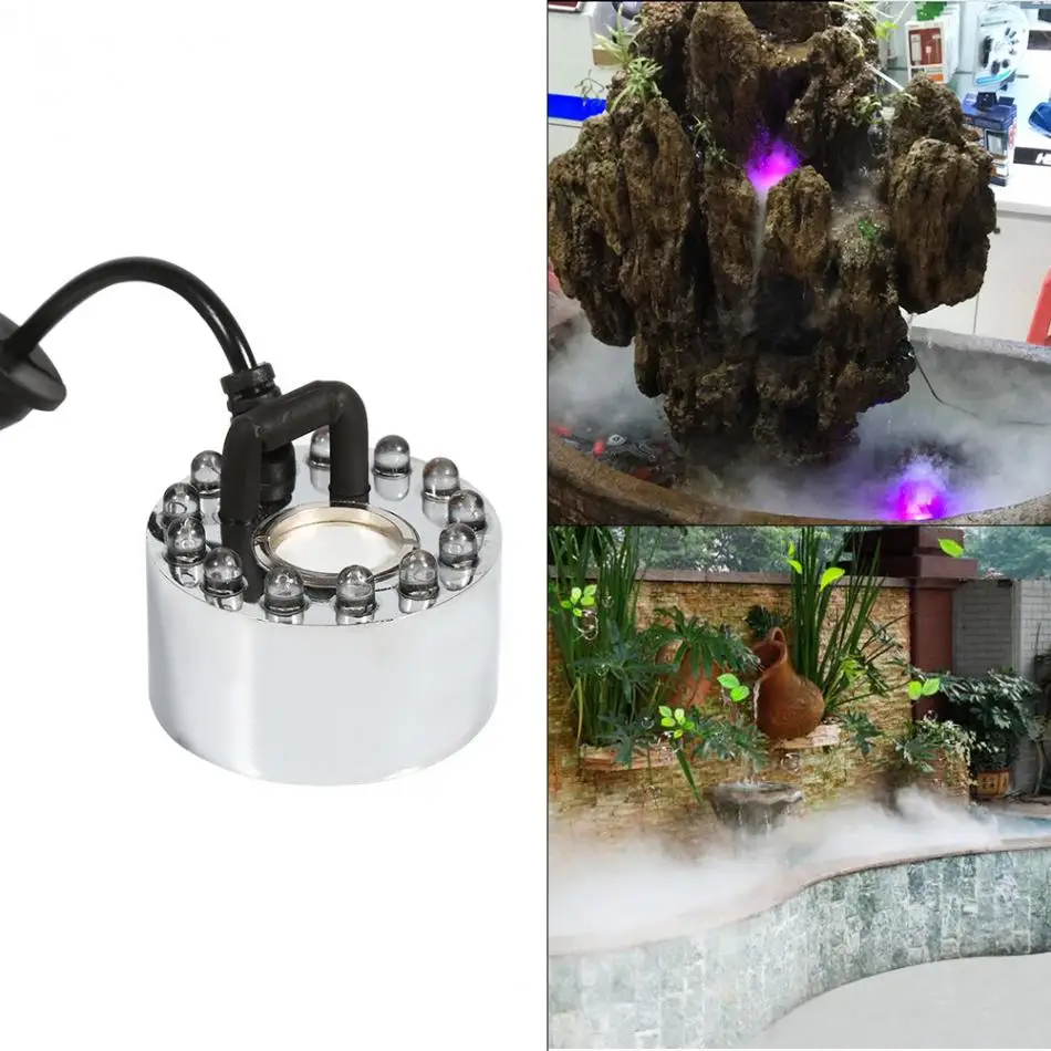 24v Ultragarsinis Drėkintuvas 12 LED Rūko Maker Fogger Inhaliatoriaus Vandens Rūko Fontanas Ultragarso Rūko Generatorius Garintuvas