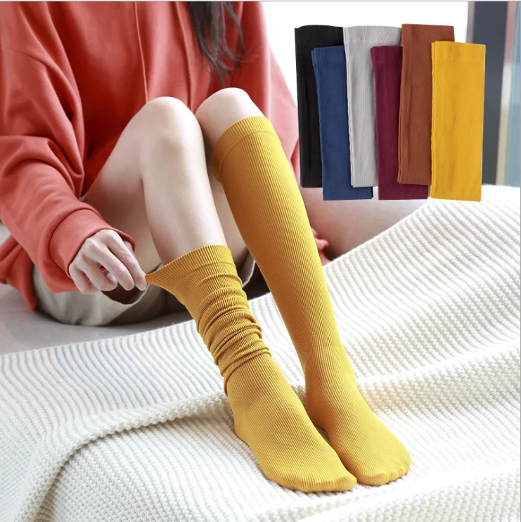 2020 m. Rudenį plonos kojinės moterims Japonijos kojinės blauzdos kojinės aksomo vientisos spalvos kojinių 5 poras/vnt.