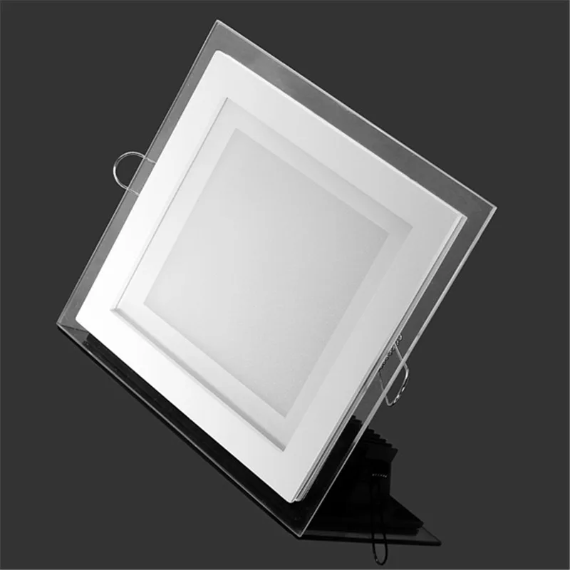 Pritemdomi LED Panel Downlight 6W 9W 12W 18W Super Šviesus Stiklas Aikštėje Lubų Nišoje Skydelio Apšvietimas SMD 5360 LED Spot Light Bulb