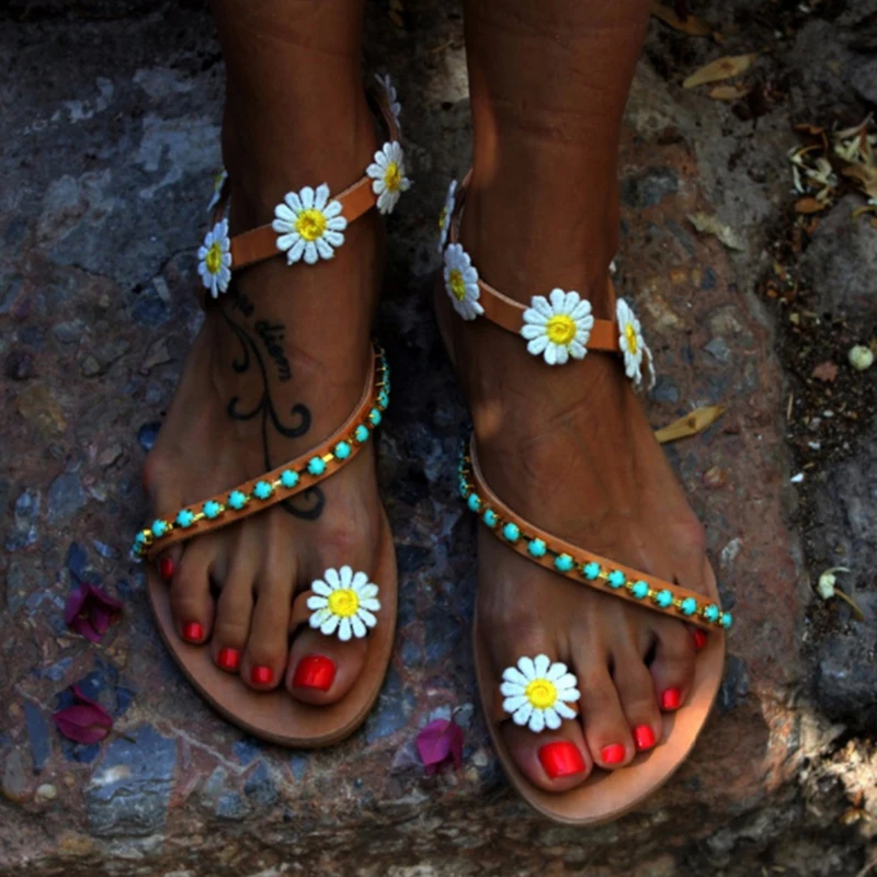 Nauja Vasaros Moterų Batai Butas Aukštakulnius Sandalus Mados Moterų Patogus Saldus Gėlių Paplūdimio Sandalai Plius Dydis 42 43 44 Turas Kulniukai