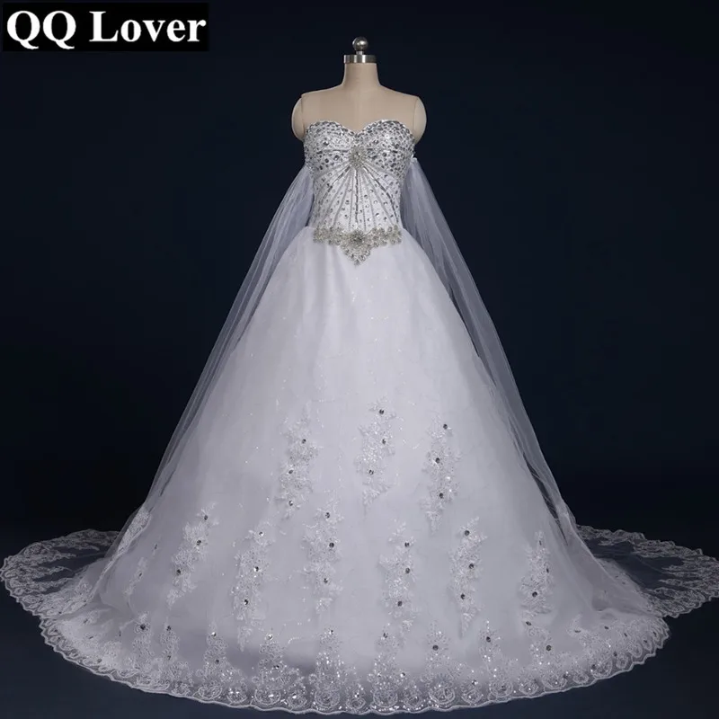 QQ Meilužis 2020 Naujas Vamzdis Viršuje Kristalų Prabanga Plius Dydis Vestuvių Suknelė Vestuvių suknelė 2020 vestido de noiva Chalatas De Mariage