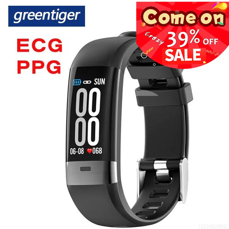 Greentiger G36 Smart Apyrankę EKG PPG Vandeniui Širdies ritmas, Kraujo Spaudimas Smart Apyrankė Fitness Tracker Skambučių Priminimas VS G26