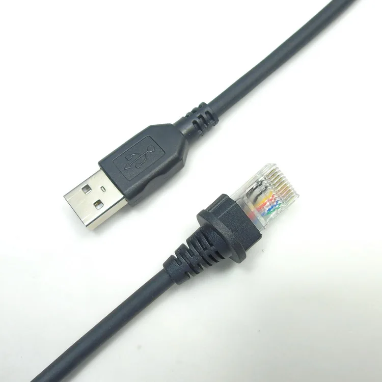 2vnt Brūkšninio kodo Skaitytuvą, USB Kabelis 2M 3Mtr už Honeywell MS7820 USB Sąsaja su maitinimo uosto, 5.5*2.5 ar 4X1.7mm Neprivaloma