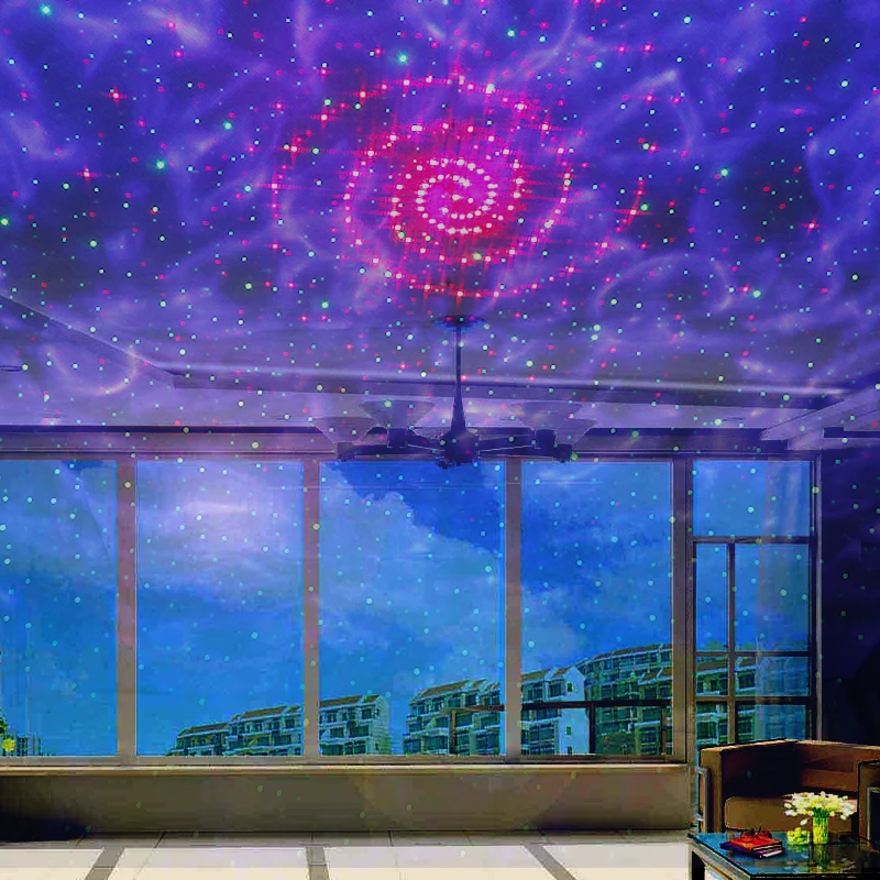 SVETIMŲ LED Ūkas Spalvinga Starry Sky Cloud Lazerinis Projektorius Star Galaxy Vandenyno Bangos 