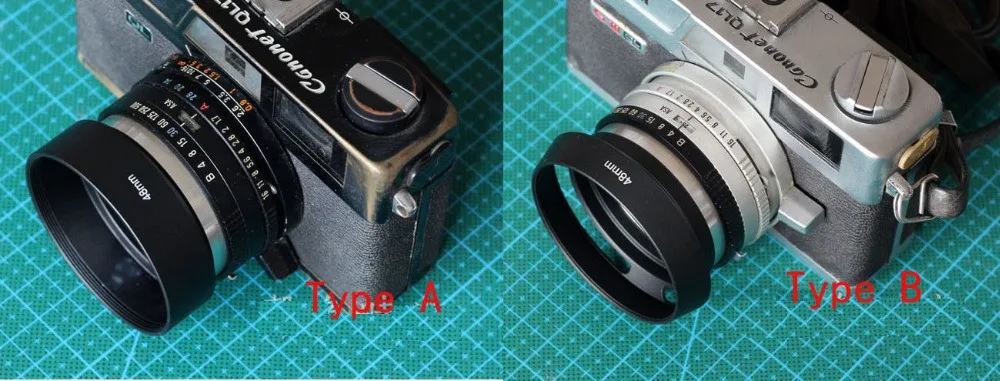 48mm Metalo OBJEKTYVO GAUBTAS + 55mm BŽŪP Nustatyti Canon Canonet QL17 GIII Fotoaparatas
