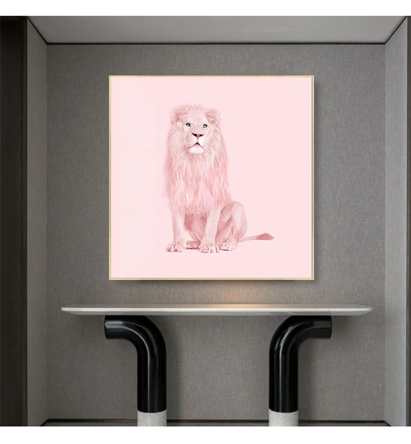 Šiaurės šalių šiuolaikinio meno liūtas plakatas ir spausdinimo sienų tapyba kambarį apdaila namo apdaila aliejaus tapybai gyvūnų sienos