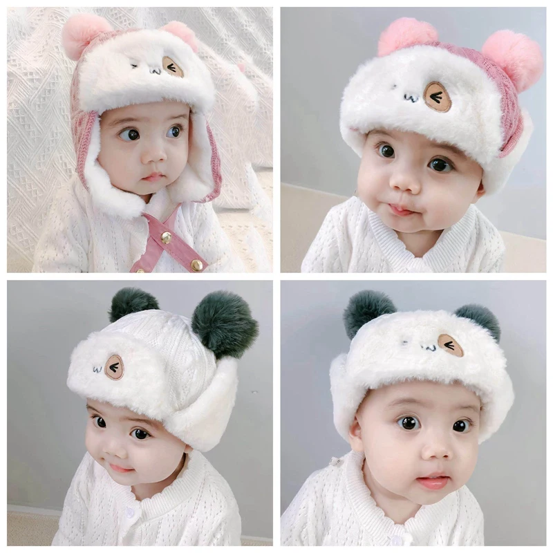 Korėjos versija pat vaikų skrybėlę žiemos stilius storo aksomo, šilta ir vėjo earmuffs Lei Feng skrybėlę kūdikių skrybėlę