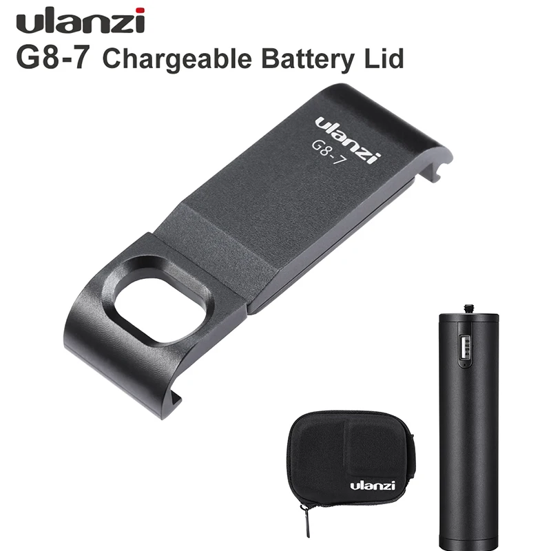 Ulanzi G8-7 Gopro Hero 8 Baterijos Dangtelis Nuimamas Tipas-C Įkrovimo lizdas Adapteris Gopro Hero Juoda 8 Apsauginiai Accessorries
