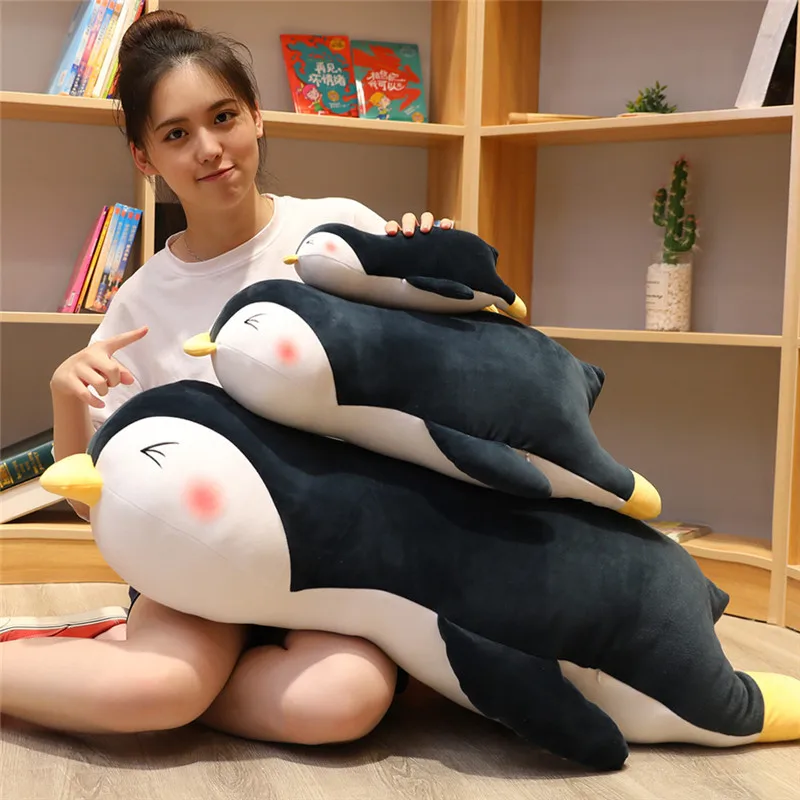100cm Milžinišką Minkštas riebalų Pingvinas Pliušiniai Žaislai Įdaryti Animacinių filmų Gyvūnų Lėlės Mados Žaislas Vaikams Kūdikių Gražių Mergaičių, Kalėdų Dovanos