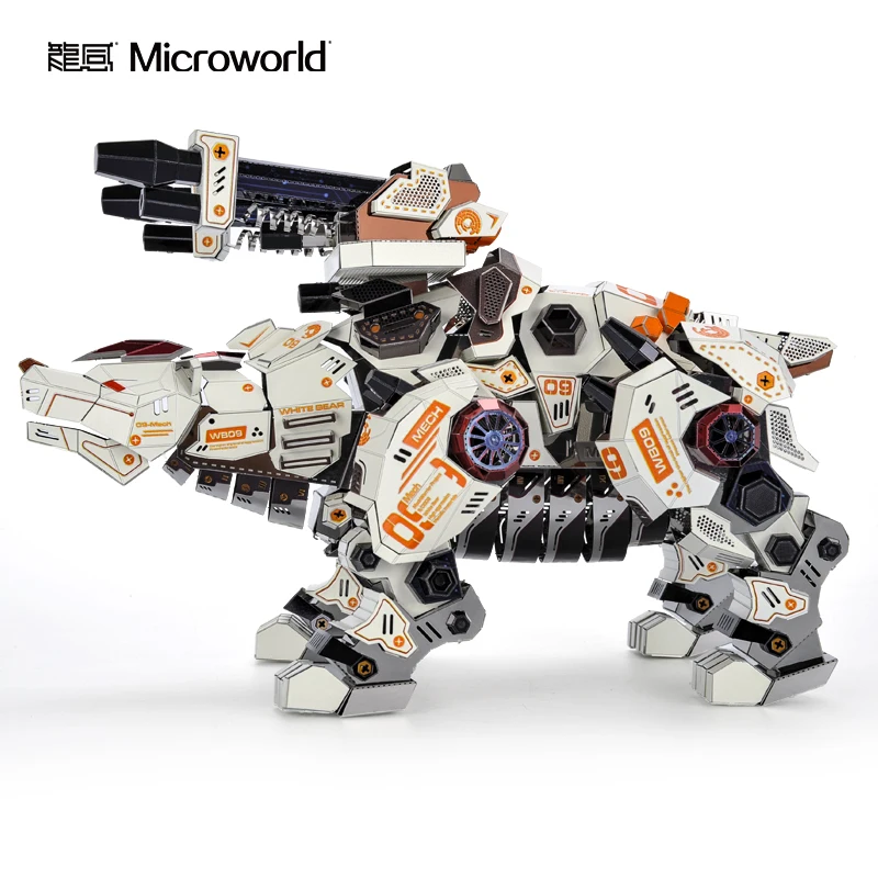 Microworld 3D Metalo Įspūdį Lokio Lobis Karalius Modelis 