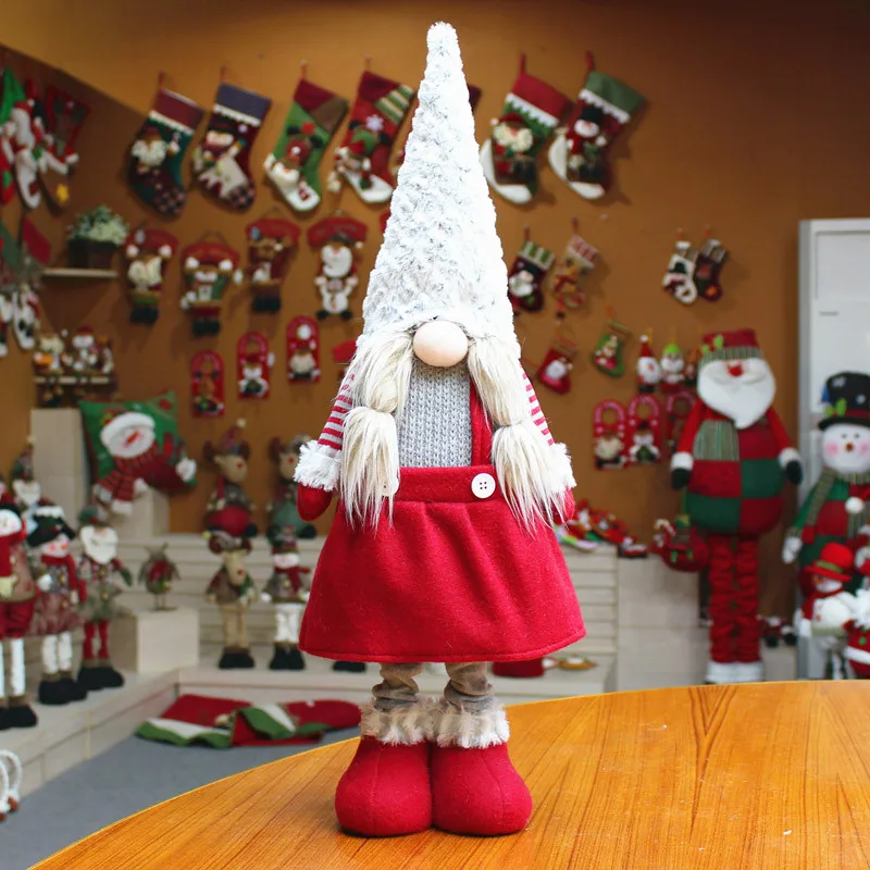 Kalėdų Ilgas Atkarpas, Švedijos Santa Gnome Pliušinis Lėlės Rankų Darbo Ornamentas Elf Žaislai Nameliuose Šalis Dekoro Vaikams Kalėdų Dovana
