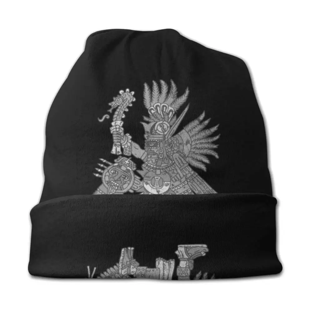 Nelaimę Huitzilopochtli-B&w Actekų Dievas Sun-Dievybės Asmenybės Hip-Hop Galvos Kepurės Kepuraitė Skrybėlės variklio Dangčio Huitzilopochtli Aztec