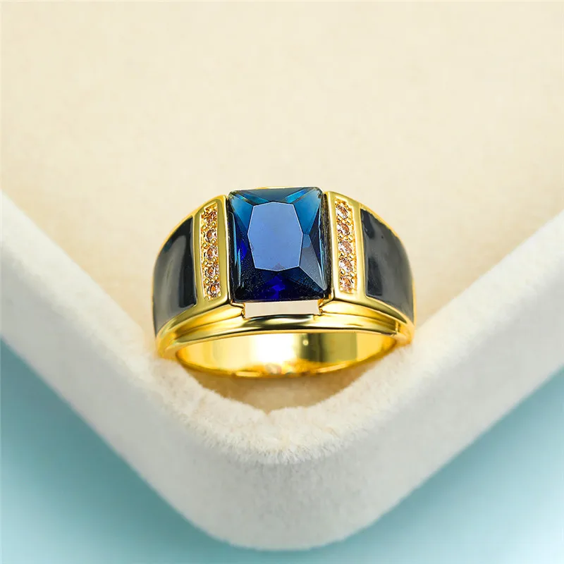 Senovinių Moterų Mėlyna Kristalų Akmens Žiedas Cite Cirkonis Aukso Vestuvių Žiedai Moterims Prabangių Vestuvių Aikštėje Vestuvinis Žiedas