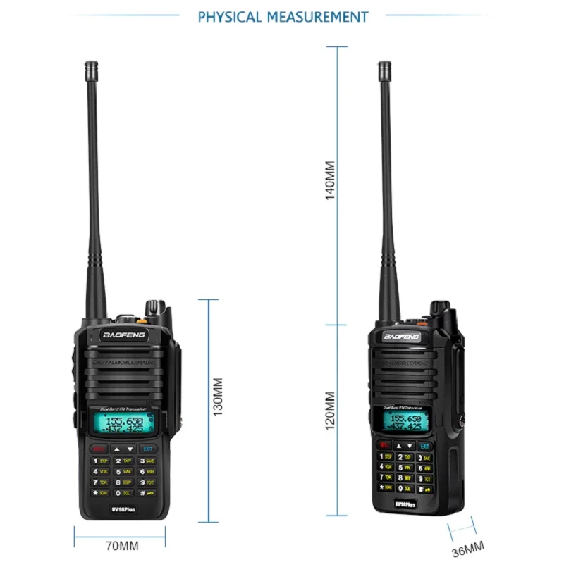 2vnt high Power 10w Baofeng UV-9R plus atsparus Vandeniui walkie talkie du būdu radijo kumpis radijo cb radijo comunicador рация