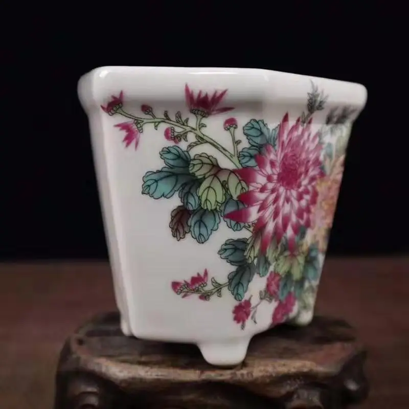 Išskirtinį Kinijos Klasikinės Chrizantemų Maži Porcelianiniai Gėlių Vazonas