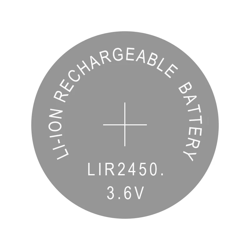 Ličio Mygtuką Moneta Ląstelių Akumuliatorius Li-ion Įkraunama Baterija LIR2450 3,6 V 5 VNT - 2450 Pakeičia CR2450