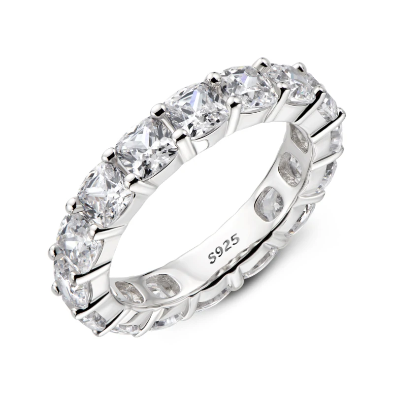 Moterų Vestuvių Juostas, 925 Sterlingas Sidabro Vestuvinis žiedas Aukščiausios kokybės cirkonis Vestuvių Žiedai Baltos Aukso Spalvos Moterys Žiedai Dovana