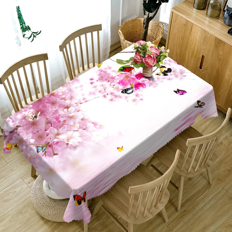 3D Staltiesė Violetinė Alyva Gėlės Modelis Poliesteris Dulkėms staltiesė Kalėdų Vakarienė įrengimas Stalo Dangtis