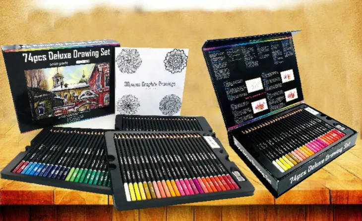 72 profesinės lapis spalvoti pieštukai naftos spalvų rinkinį pieštukų chilren piešimo kreidelės
