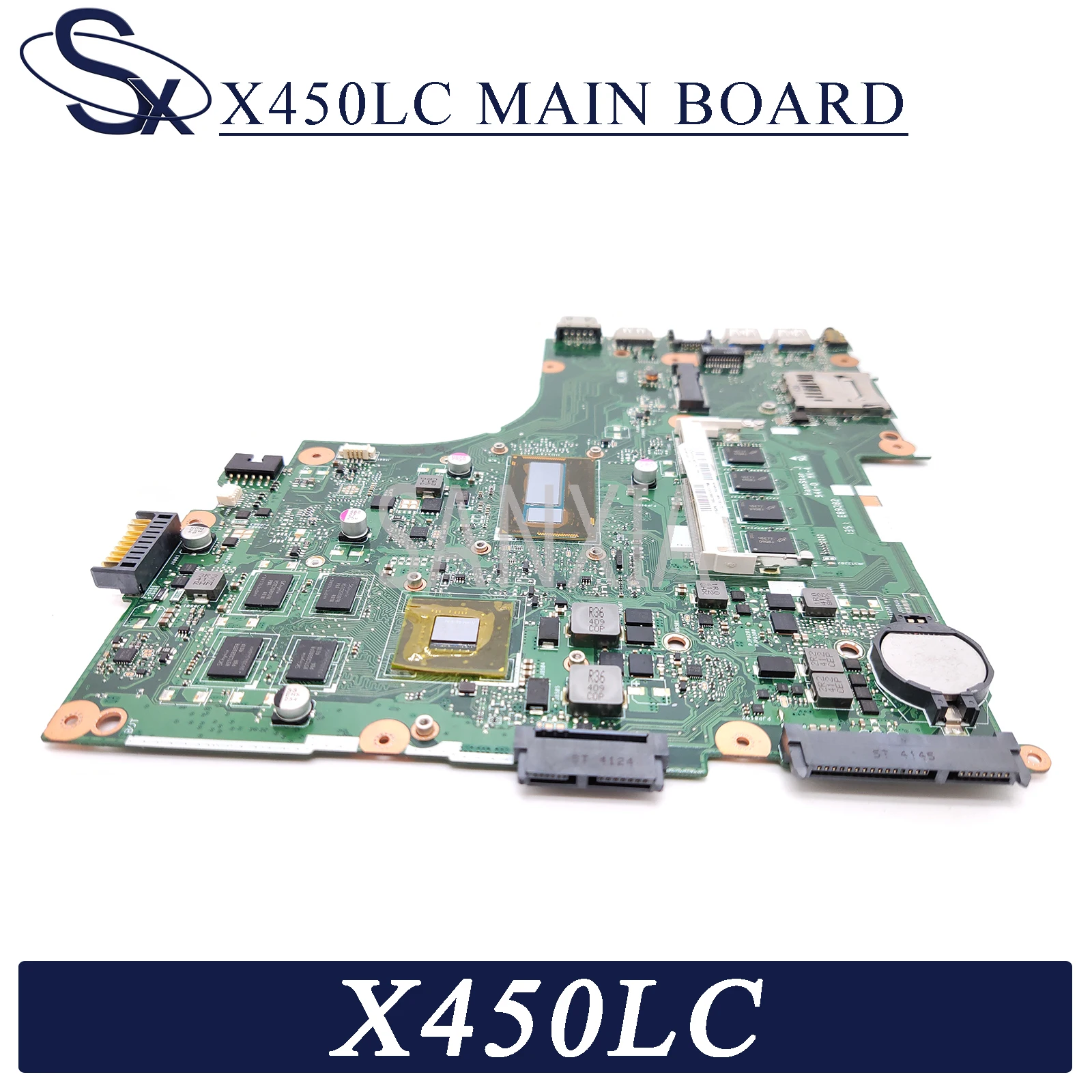KEFU X450LC Nešiojamojo kompiuterio motininė plokštė, skirta ASUS X450LC X450LD X450LB X450L originalus mainboard 4GB-RAM I7-4500U GT720M-2GB