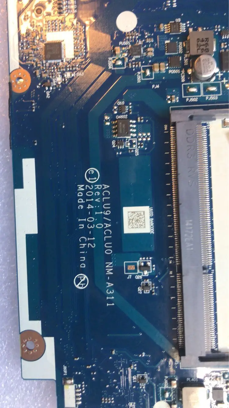 KTUXB ACLU9 / ACLU0 NM-A311 plokštė Lenovo G40-30 nešiojamojo kompiuterio pagrindinė plokštė CPU N2840 DDR3 bandymo darbai