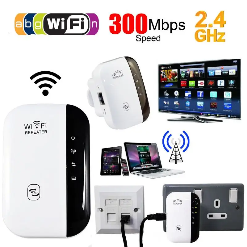 Belaidžio WiFi Kartotuvas Wifi Extender 300Mbps WiFi Stiprintuvas 802.11 N Wi Fi Stiprintuvas Ilgo Nuotolio Repiter 