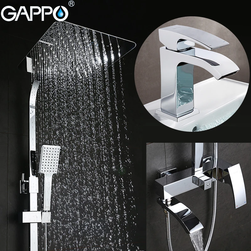 GAPPO Dušo Maišytuvai, vonia čiaupai, vonios kambario dušo set maišytuvas maišytuvas baseino maišytuvai baseino kriaukle bakstelėkite dušo sistemos