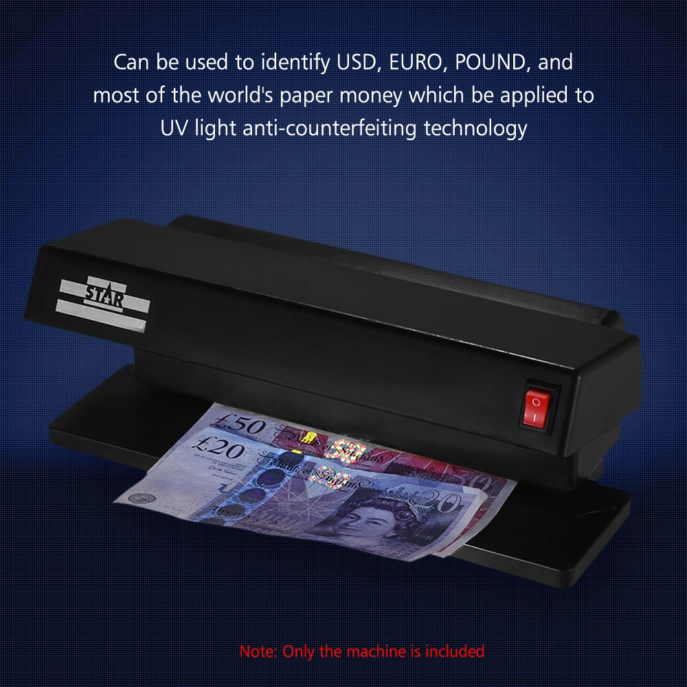 Nešiojamų Multi-Valiuta Suklastotą Sąskaitą Detektorius Ultravioletinių Dual UV Šviesos Aptikimo Mašina Pinigų Pastaba Banknotų Tikrinimo Testeris