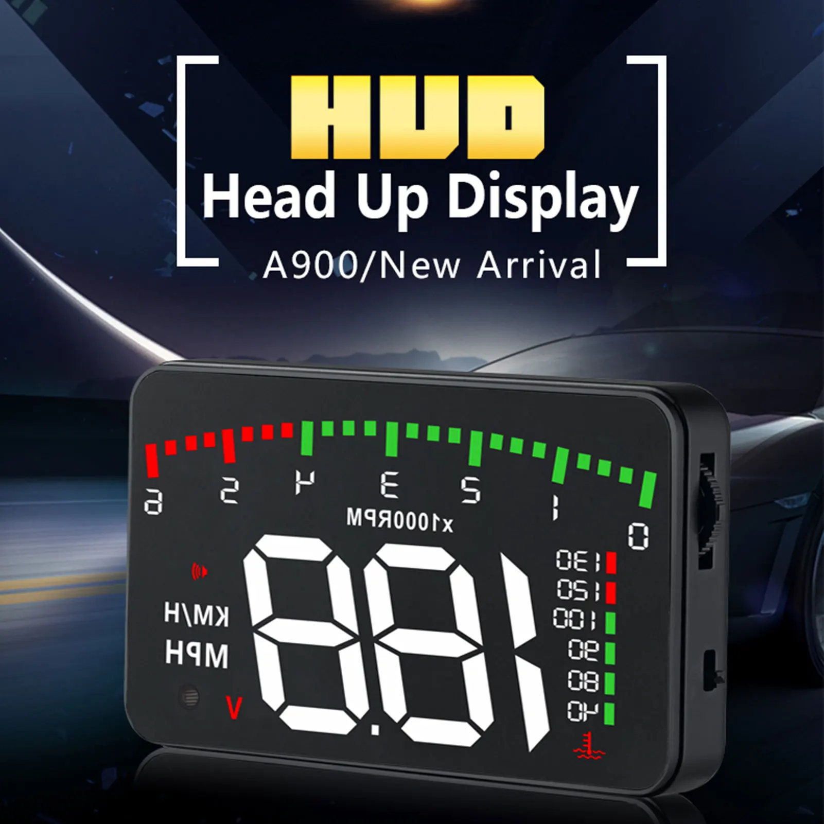 Automobilių HUD Head-Up Display OBD+GPS Dual Sistema Protingas Gabaritas HD Stebėti Vairavimo Chronometras Ridos Skaitmeninis LED Skaitiklis, Signalizacija