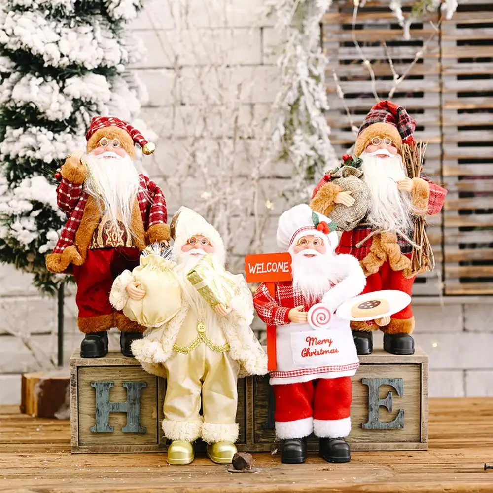 Santa Claus Lėlės Linksmų Kalėdų Dekoracijas namams Kalėdų Dovanas Vaikams Kalėdų Navidad Gimdymo 2020 Kerst Dekoro Naujųjų Metų