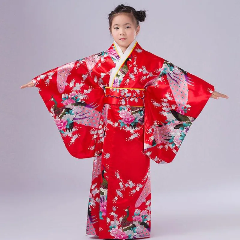 Vaikas tradicinių nacionalinių japonijos kostiumų, gėlių Mergaitė Kimono skraiste suknelė yukata homme japonais Gėlių Vaikų Cosplay Kostiumai