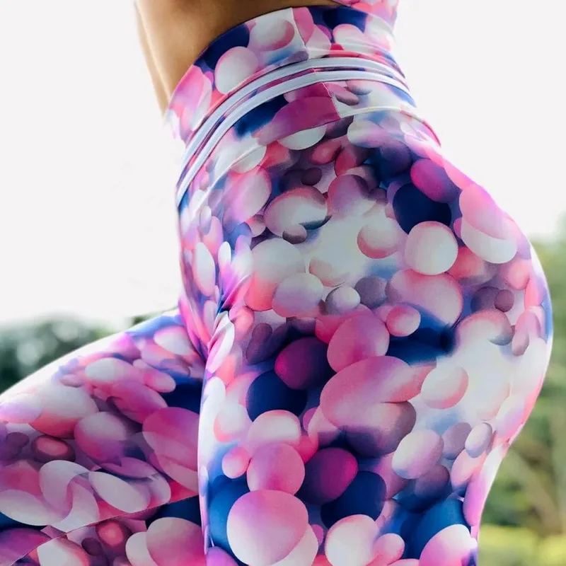 Legging Naujas Moterų Fitneso Kelnės Slim Aukšto juosmens Sportas Antblauzdžiai Elastinga Romantiška Spausdinami Ilgai Pėdkelnių Veikia Pilvą Kontrolės