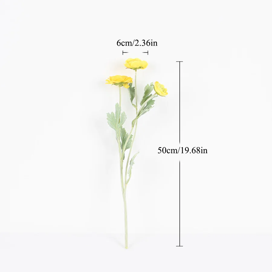 50cm 3 Galvutės Europos Dirbtinių Gėlių, Rožių 3 Filialai Šilko Rudenį Apdailos Netikrą Gėlių, Vestuvių Namų Dekoro Dirbtiniais Gėlės