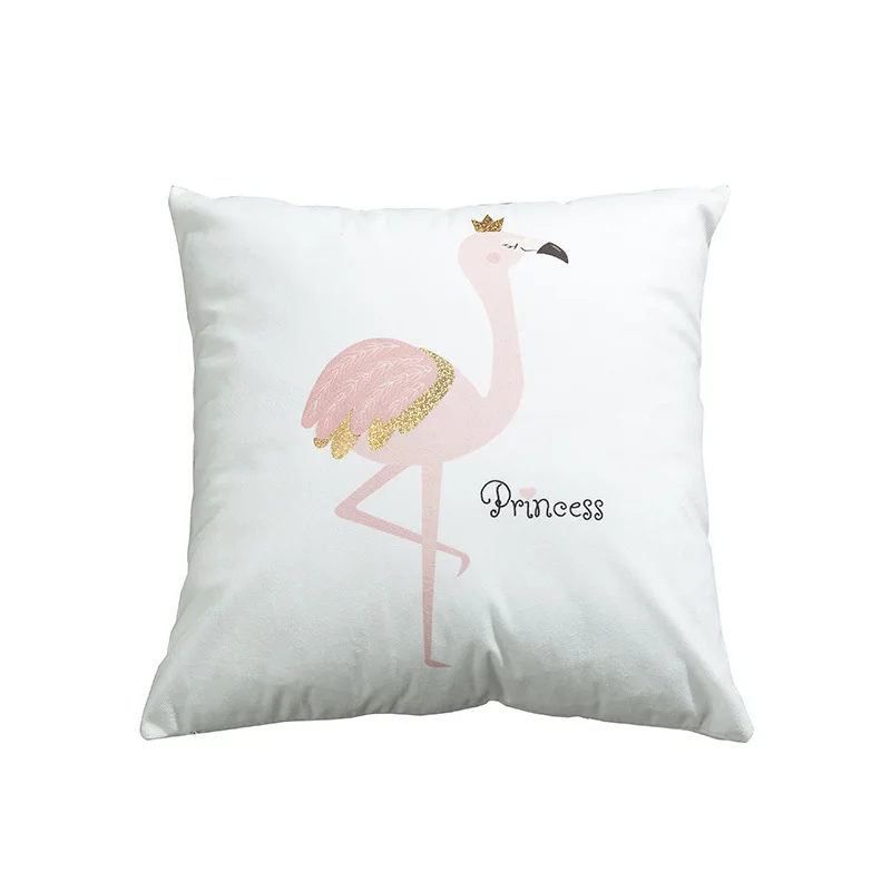 2020 Naujas Lazeris Gold Įdegio Pagalvėlė Padengti Pink Flamingo Geometrinis Baltos Spalvos Užvalkalas Šiuolaikinės Šiaurės Šalių Dekoratyviniai Mesti Pagalvės Dangtelis
