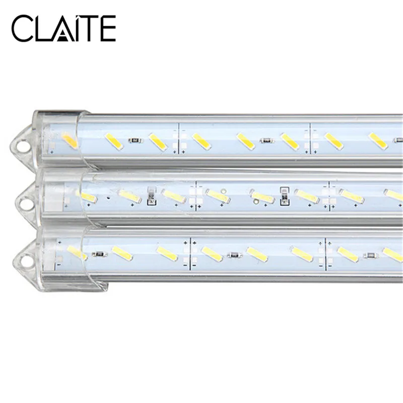 CLAITE LED Juostelė Šviesos DC 12V 50cm 9W 1800lm SMD 7020 Vandeniui IP44 36 LED Standžios Juostelės Kabineto Šviesa Virtuvėje Pagal Kabinetas