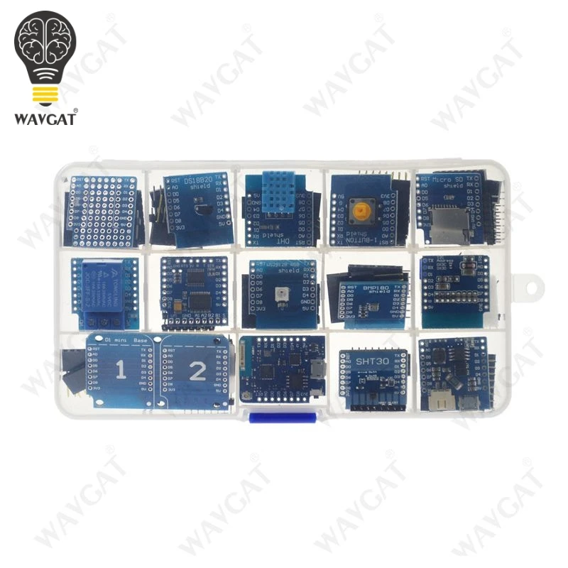 15VNT WAVGAT D1 mini Pro WiFi plėtros taryba RINKINYS NodeMcu Lžūu, remiantis ESP8266 D1 mini Pro V1.1.0 Arduino