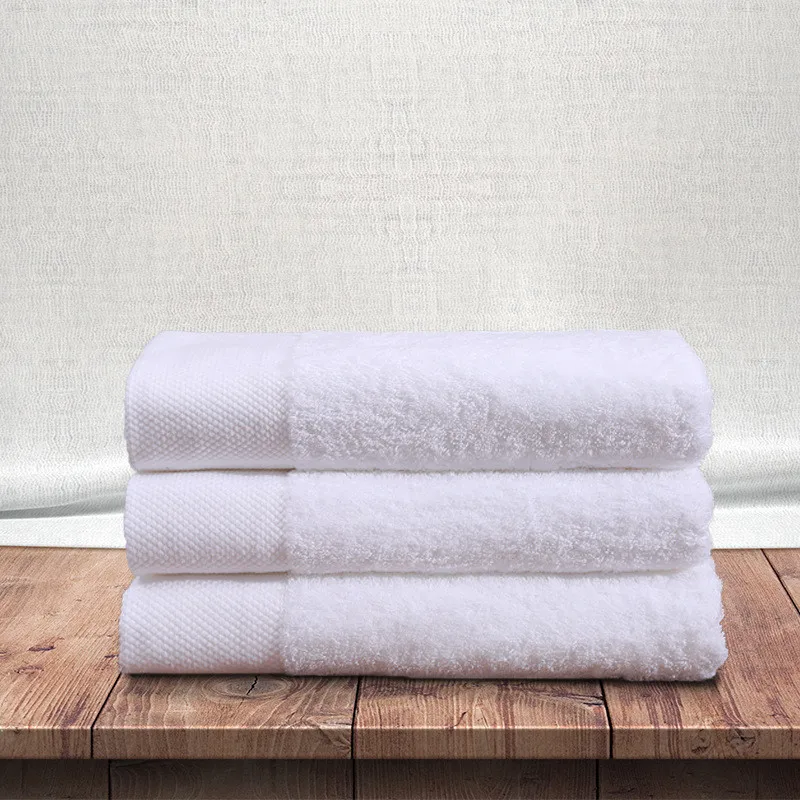 Penkių žvaigždučių viešbučio medvilnės absorbentas suaugusiųjų didelis vonios rankšluostį medvilnės vonia rankšluostį unisex elegantiška balta 800g 160*80cm