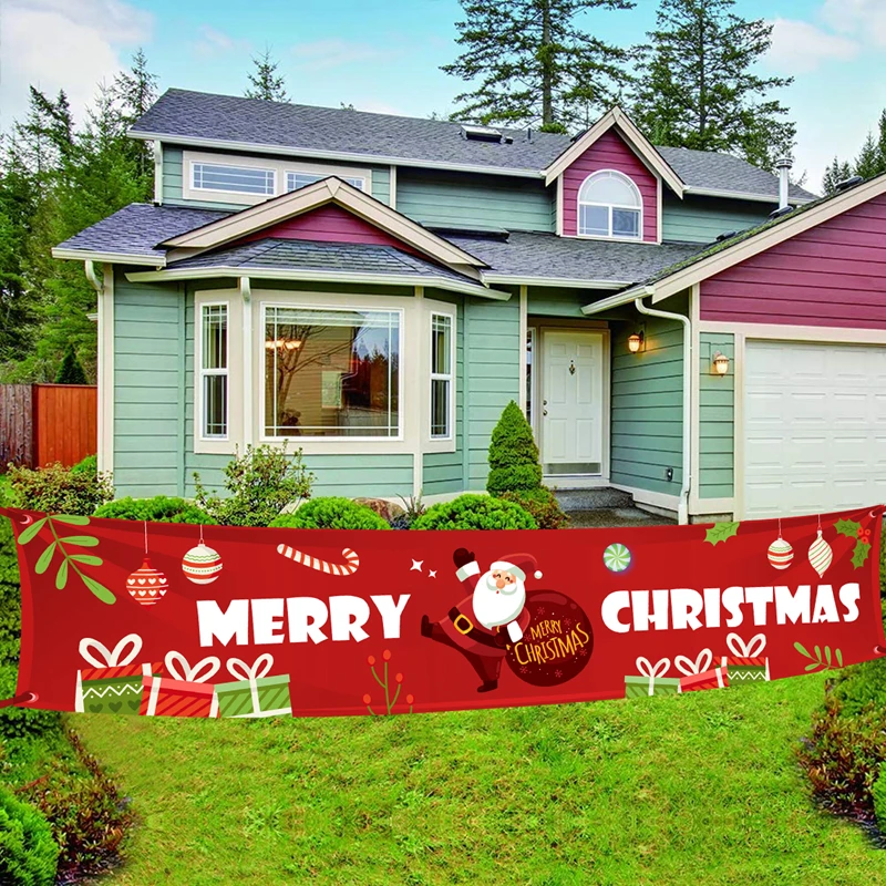 Linksmų Kalėdų Lauko Parduotuvė Reklama Kalėdinė Dekoracija Namuose Kalėdos Dekoro Vėliavos Traukiant 2020 Navidad Noel Laimingų Naujųjų Metų 2021