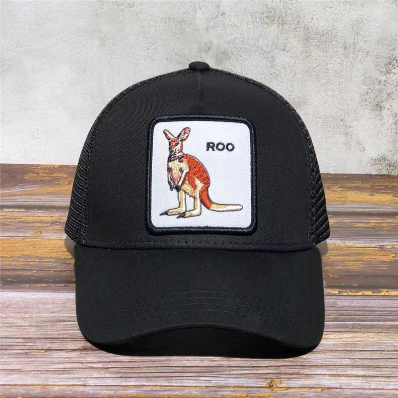 Nauji Australijos Kengūros Beisbolo kepuraitę Gyvūnų Siuvinėjimo Anime Mielas Akių Poliesterio ir Medvilnės skėtį nuo saulės Sunkvežimio Vairuotojas skrybėlės Vyrų kepurė