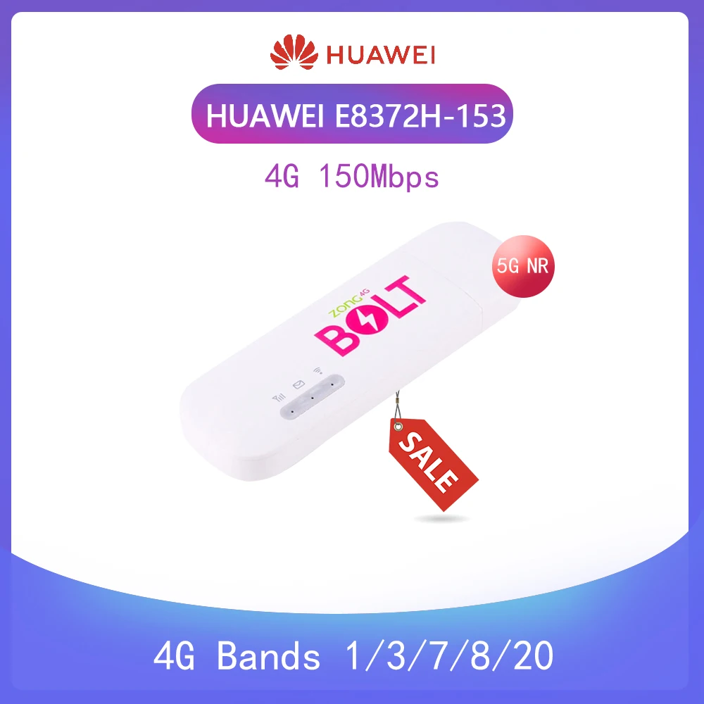 Atrakinti Naują Huawei E8372 E8372h-153 4G LTE 150Mbps 4G USB Modemas Dongle 4G Carfi Modemas