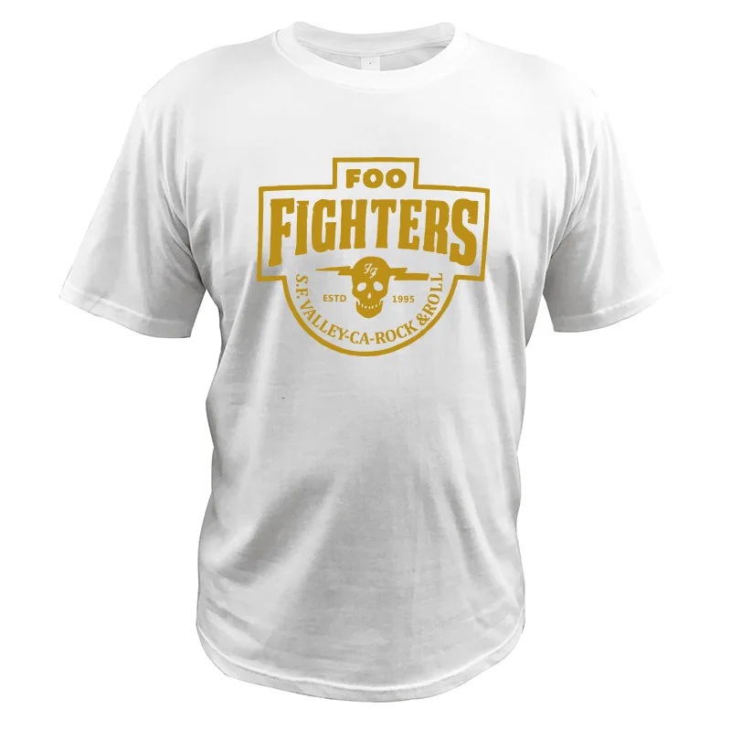 Foo Fighters Marškinėliai S. F. Slėnis Roko grupės Marškinėlius Mados Atsitiktinis Kvėpuojantis Fitneso Įgulos Kaklo ES Dydis Medvilnė Viršūnės