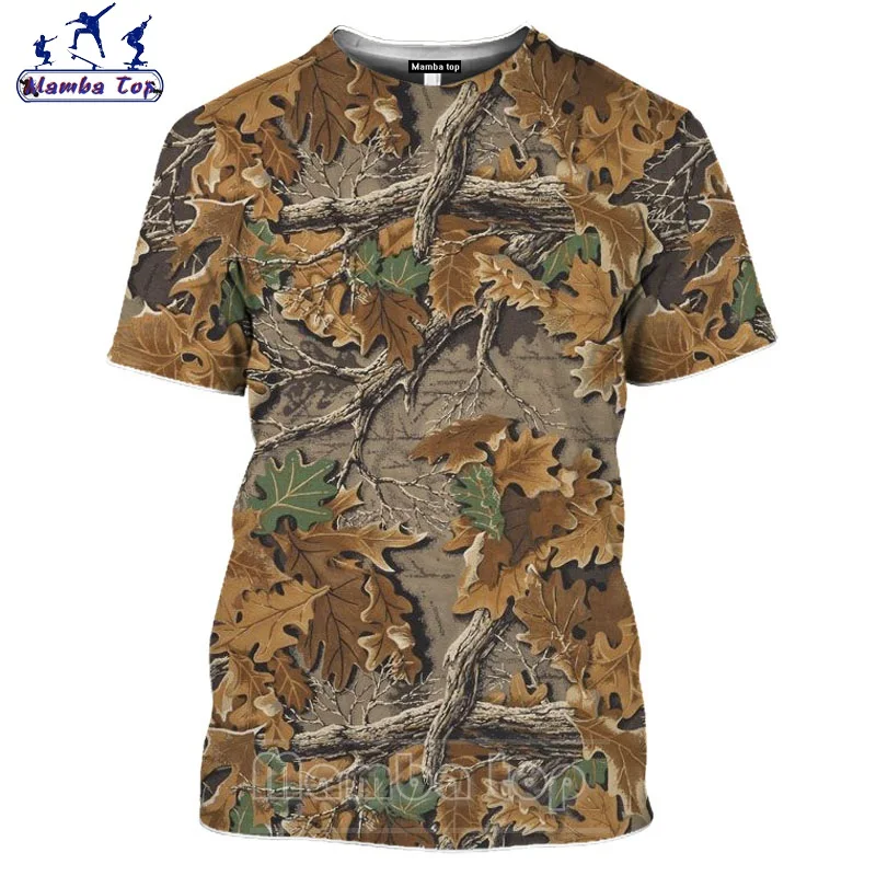 Mamba Viršuje Piktžolių Kamufliažas Marškinėliai Vyrams Laukinės Medžioklės Žaidimas 