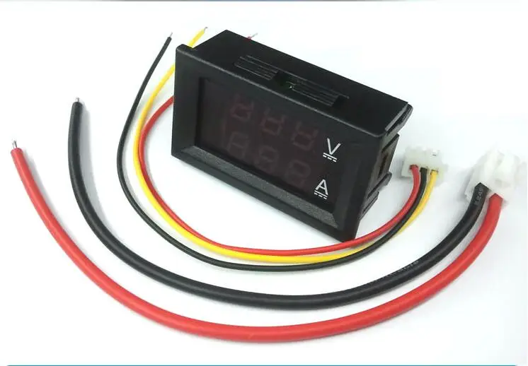 5vnt Digital Voltmeter Ammeter DC 100V 10A Skydelis Amp Voltų Srovės Matuoklis Testeris 0.28