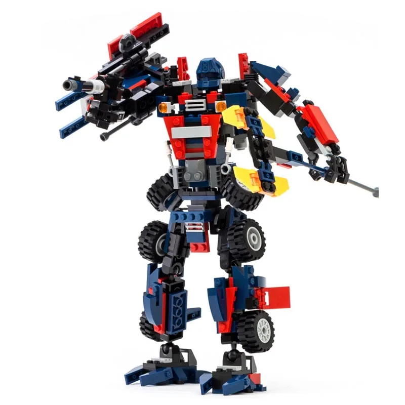 2-in-1 377pcs Transformacijos Serijos Premjero Transformuoti Robotas Automobilis Didelis Sunkvežimis Building Block Modelis Žaislas Gudi mechaninių pavarų 8713 Dovana vaikams berniukas
