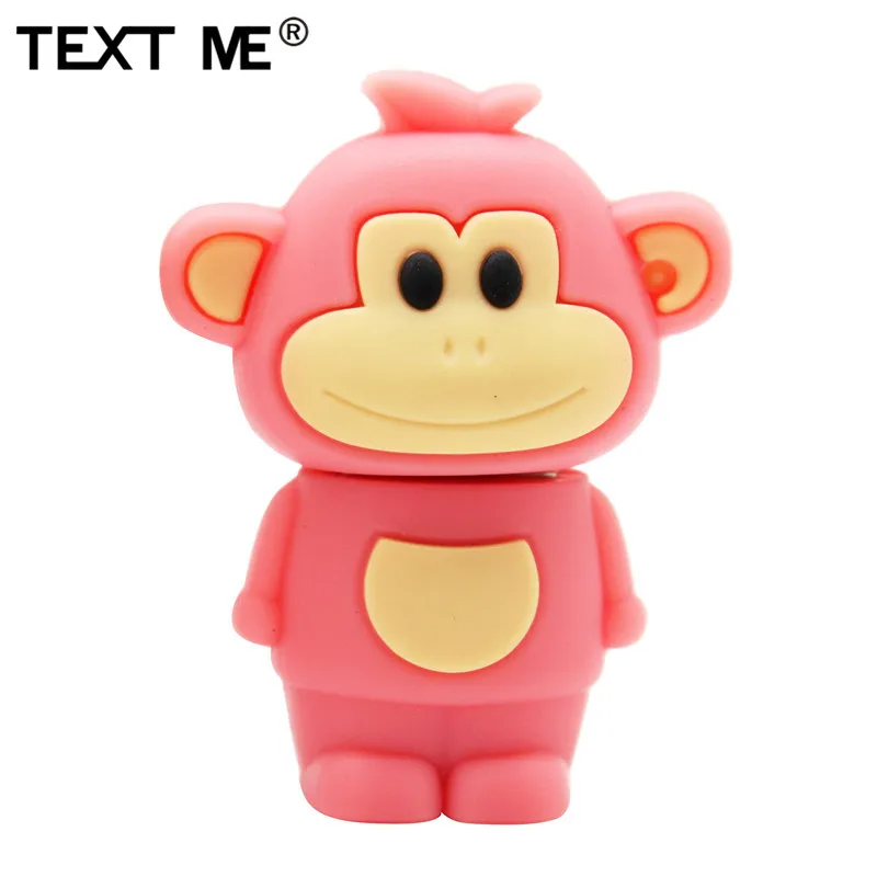 TEKSTAS MAN animacinių filmų Gyvūnų beždžionė 64GB USB 2.0 usb flash drive usb 2.0 4GB 8GB 16GB 32GB pen ratai