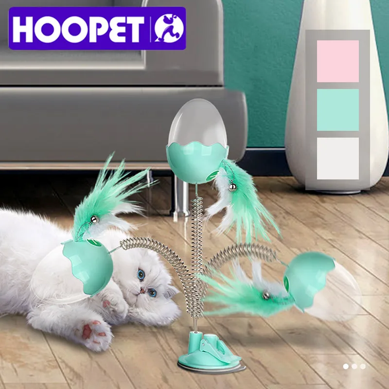 HOOPET Funny Cat Žaislai Su Bell Elastinga Plunksnų Žaislai Cat Kitten Žaisti Naminių Sėdynės Nulio Žaislas Naminių Kačių Produktas