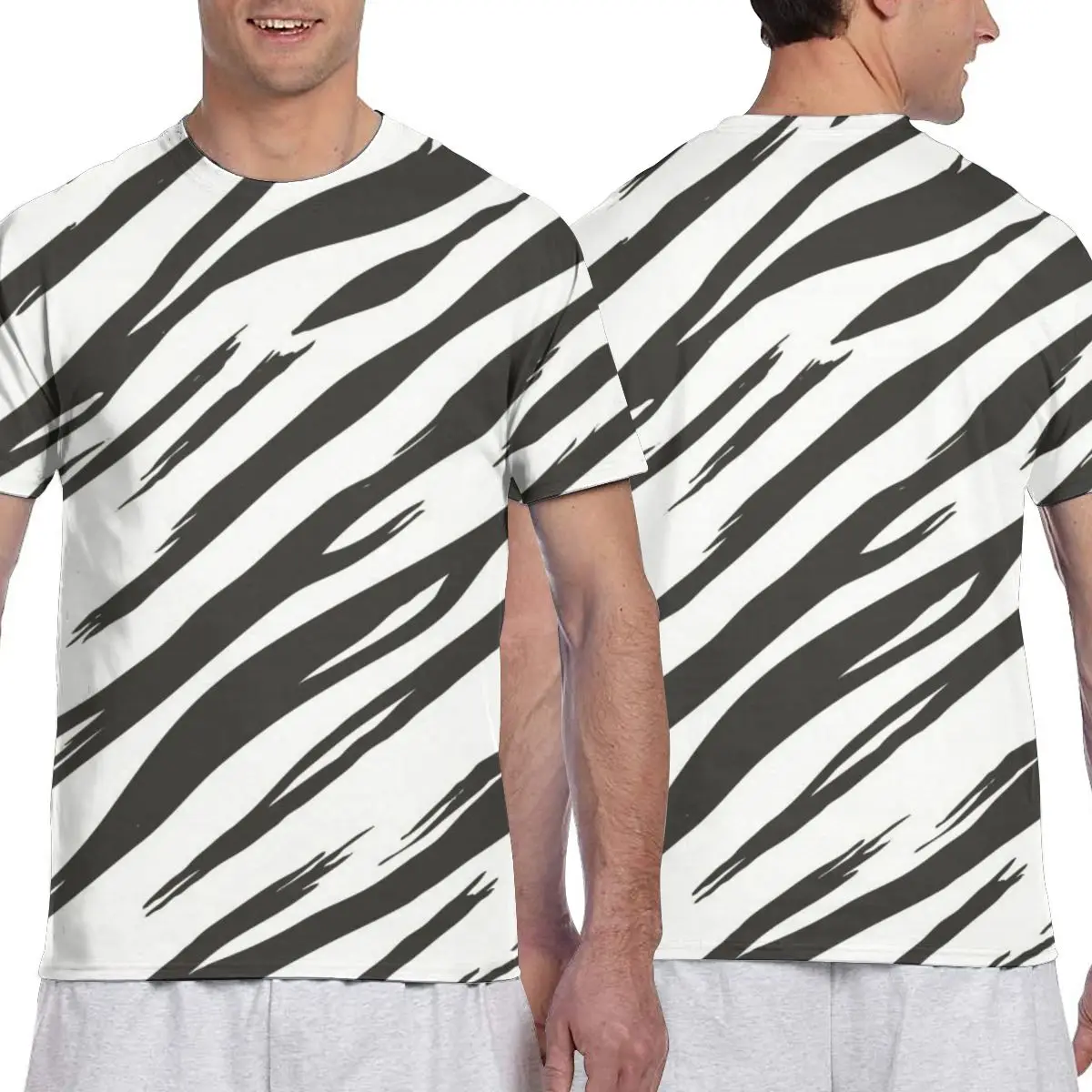 Juokinga Zebra Odos Atsitiktinis T Marškinėliai Tee Viršūnės Vasarą Vyrams Trumpomis Rankovėmis Streetwear Mados Vyras Tshirts