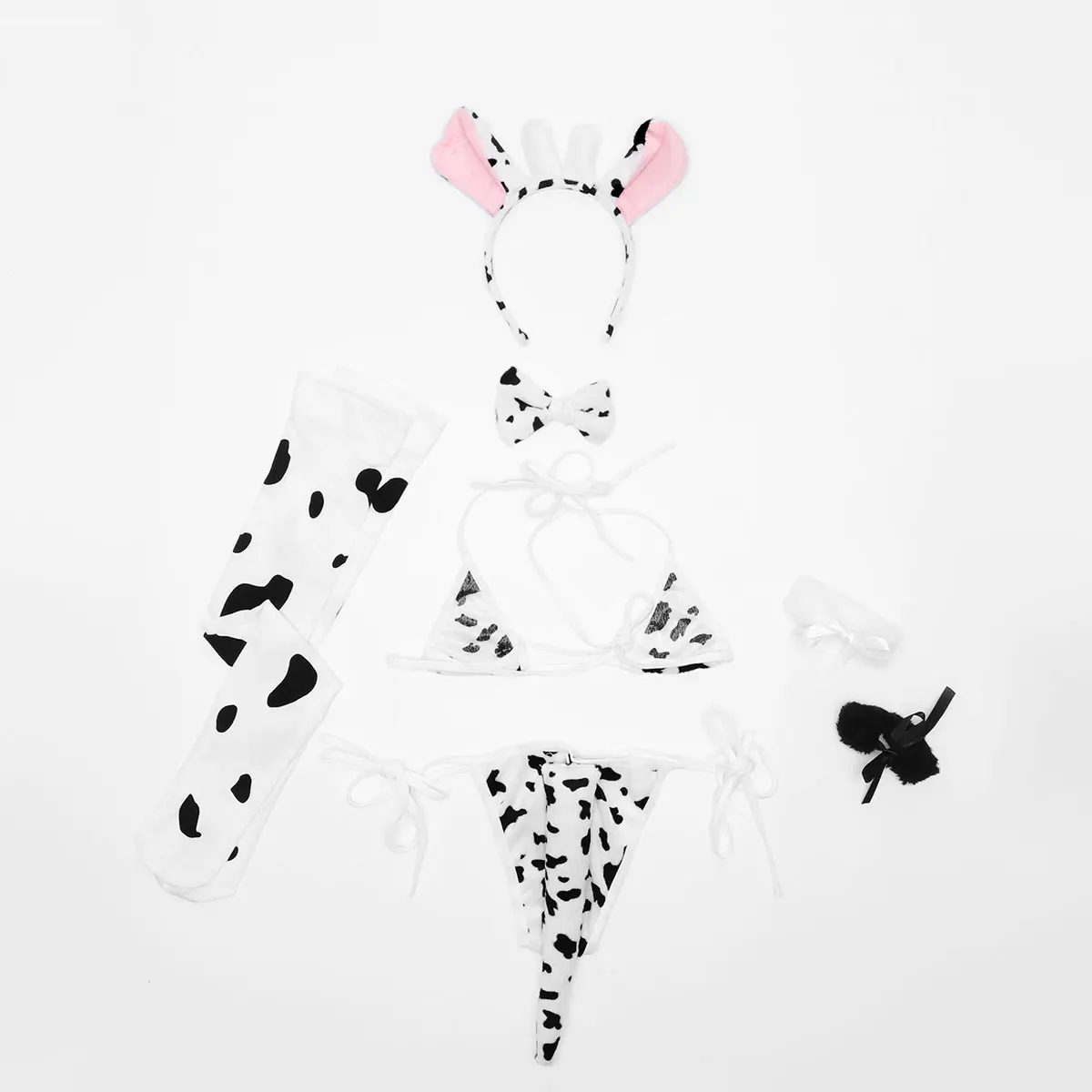 Moterų Mielas Anime Karvės Vaidmuo Žaisti Bikini Naktiniai Drabužiai Kawaii Bunnygirl Cosplay Kostiumų Erotika Neklaužada Japonų Katytė Tarnaitė Apatinis Trikotažas Rinkinys